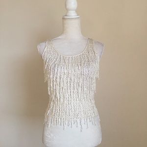 Cream beaded top